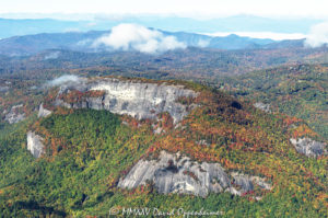 Whiteside Mountain Jackson County North Carolina aerial view 8363