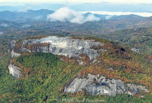 Whiteside Mountain Jackson County North Carolina aerial view 8366