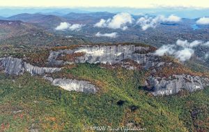 Whiteside Mountain Jackson County North Carolina aerial view 8388