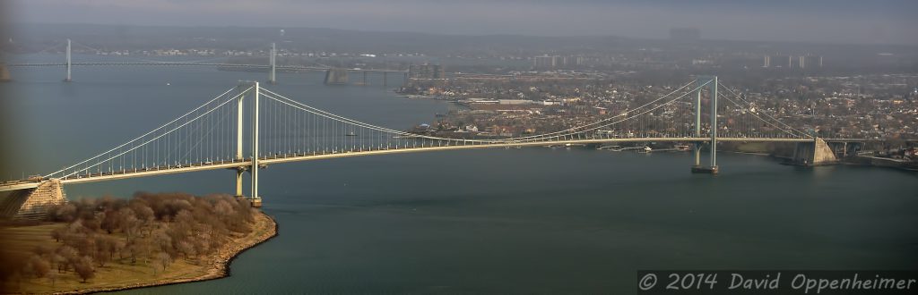 Bronx–Whitestone Bridge Aerial Photo in New York City