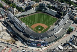Wrigley Field in Chicago Aerial Photo