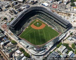 Wrigley Field in Chicago Aerial Photo