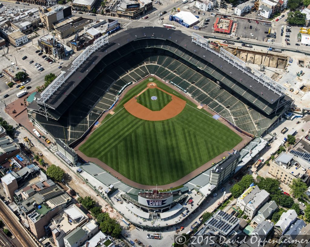 Wrigley Field in Chicago Aerial Photo